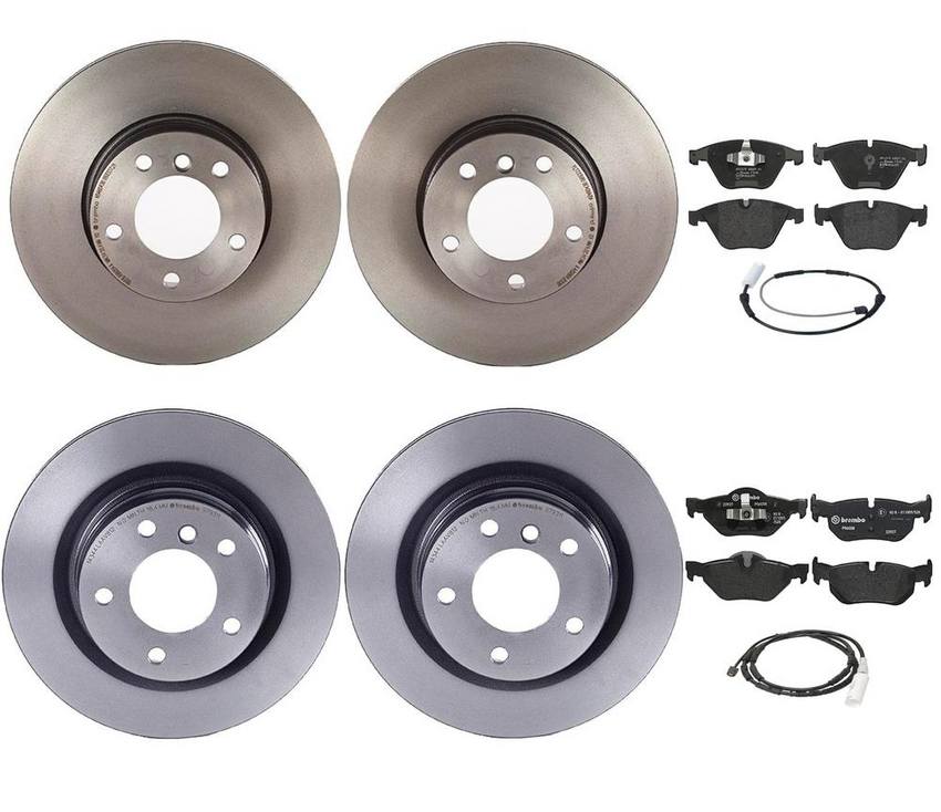 Brembo Brake Pads and Rotors Kit - Front and Rear (312mm/300mm) (Low-Met)